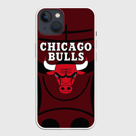 Чехол для iPhone 13 с принтом CHICAGO BULLS | ЧИКАГО БУЛЛС НА ФОНЕ в Петрозаводске,  |  | 23 | bulls | chicago bulls | jordan | logo | michael jordan | nba | paris saint germain | psg | red | sport | быки | джордан | лого | майкл джордан | псж | спорт | чикаго буллс