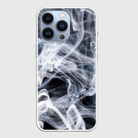 Чехол для iPhone 13 Pro с принтом Графика дыма в Петрозаводске,  |  | art | black and white | graphics | lines | puffs of smoke | smoke | waves | волны | графика | дым | искусство | клубы дыма | линии | чернобелая