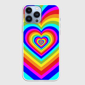 Чехол для iPhone 13 Pro Max с принтом Цветные сердца | Colored hearts в Петрозаводске,  |  | 00s | 2000s | 70s | 80s | 90s | aesthetic | bratz | colour | cow | cute | funny | girl | girly | glitter | grunge | heart | indie | meme | memes | pastel | pink | pinterest | popular | rainbow | retro | tiktok | trending | trendy | tumblr | vintage | vsco