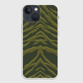 Чехол для iPhone 13 mini с принтом Милитари шкура тигра в Петрозаводске,  |  | tiger | tiger fur | tiger hide | tiger texture | камуфляж | милитари | текстура тигра | тигр | тигровая