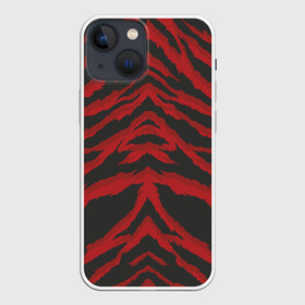 Чехол для iPhone 13 mini с принтом Красная шкура тигра в Петрозаводске,  |  | tiger | tiger fur | tiger hide | tiger texture | текстура тигра | тигр | тигровая