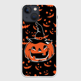 Чехол для iPhone 13 mini с принтом ТЫКВА в Петрозаводске,  |  | america | halloween | usa | америка | тыква | тыква улыбается | тьма | ужас | хелловин | хеллоуин | хэллоуин