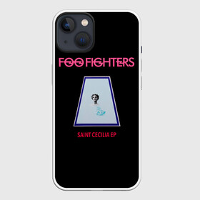 Чехол для iPhone 13 с принтом Saint Cecilia   Foo Fighters в Петрозаводске,  |  | ff | foo fighters | альтернативный | группа | дэйв грол | крис шифлетт | метал | музыка | надпись | нэйт мендел | постгранж | пэт смир | рок | тейлор хокинс | фу файтерс | фф | хард | хардрок