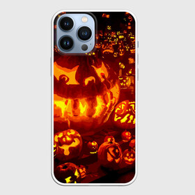 Чехол для iPhone 13 Pro Max с принтом Тыквы на Хэллоуин в Петрозаводске,  |  | angry | different | fear | funny | glow | happy halloween | holiday | many | night | pumpkins | весёлые | злые | много | ночь | праздник | разные | светятся | тыквы | хэллоуин