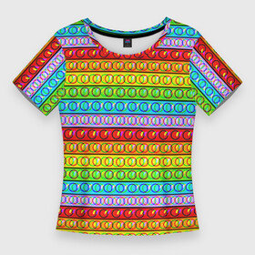 Женская футболка 3D Slim с принтом GLITCH POP IT  ГЛИТЧ ПОП ИТ в Петрозаводске,  |  | Тематика изображения на принте: glitch | pop it | popit | антистресс | глитч | игрушка | поп ит | попит | пузырчатая плёнка | пупырка | симпл димпл | симплдимпл