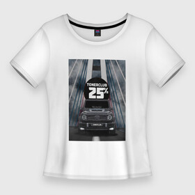 Женская футболка 3D Slim с принтом TONERCLUB25 КАРТИНА в Петрозаводске,  |  | amg | amg63 | toner | tonerclub | tonerclub25 | авто | владивосток | гелентваген | гелик | картина | картинка | машина | машины | мост | тонировка
