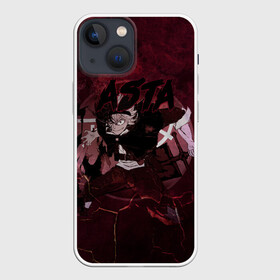 Чехол для iPhone 13 mini с принтом Аста Черный клевер Red style в Петрозаводске,  |  | asta | black clover | bulls | акума | аста | быки | демон | пятилистник | черный клевер