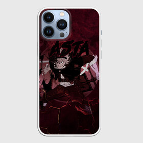 Чехол для iPhone 13 Pro Max с принтом Аста Черный клевер Red style в Петрозаводске,  |  | asta | black clover | bulls | акума | аста | быки | демон | пятилистник | черный клевер