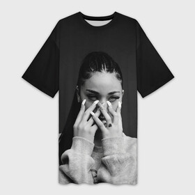 Платье-футболка 3D с принтом Бхад спряталась в Петрозаводске,  |  | bhad bhabie | danielle bregoli | hip hop | rap | rep | бхад бхайби | даниэлла бреголи | исполнители | исполнитель | музыка | реп