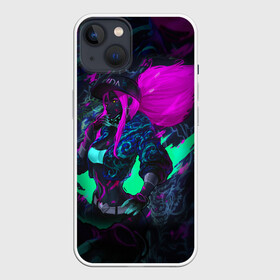 Чехол для iPhone 13 с принтом KDA AKALI NEON   АКАЛИ НЕОН LEAGUE OF LEGENDS в Петрозаводске,  |  | akali | hero | kda mas | league of legends | lol | акали | герой | лига легенд | лол