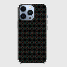 Чехол для iPhone 13 Pro с принтом Абстракция из многоугольников и линий в Петрозаводске,  |  | abstraction | lines | polygons | абстракция | бирюзовый | коричневый | линии | многоугольники | молодежный | фигуры | черный