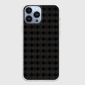 Чехол для iPhone 13 Pro Max с принтом Абстракция из многоугольников и линий в Петрозаводске,  |  | abstraction | lines | polygons | абстракция | бирюзовый | коричневый | линии | многоугольники | молодежный | фигуры | черный