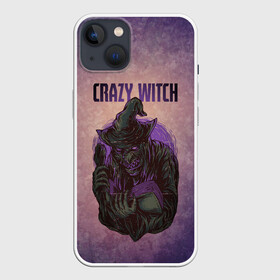 Чехол для iPhone 13 с принтом Crazy Witch в Петрозаводске,  |  | halloween | арт | ведьма | графика | мистика | праздник | ужасы | хэллоуин