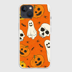 Чехол для iPhone 13 с принтом УЖАСТИКИ НА ВЯЗАНКЕ в Петрозаводске,  |  | bundle | ghost | ghosts | halloween | haloween | knitting | pumpkin | skull | skulls | spider | spiders | вязанка | паук | пауки | призрак | призраки | тыква | хеллоин | хеллоуин | хелоин | хелоуин | хэллоин | хэллоуин | хэлоин | хэлоуин | 