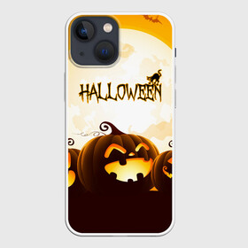 Чехол для iPhone 13 mini с принтом HALLOWEEN   ХЭЛЛОУИН (ТЫКВЫ). в Петрозаводске,  |  | Тематика изображения на принте: bones | ghost | halloween | pumpkin | skull | кости | летучие мыши | приведение | призрак | скелет | тыква | хеллоуин | хоррор | хэллоуин