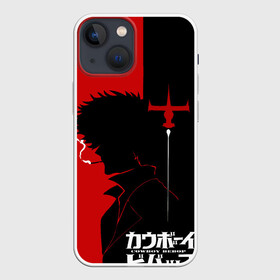 Чехол для iPhone 13 mini с принтом Ковбой Бибоп с сигаретой в Петрозаводске,  |  | anime | bebop | cowboy | netflix | бибоп | бибуб | бибуп | ковбой | нетфликс