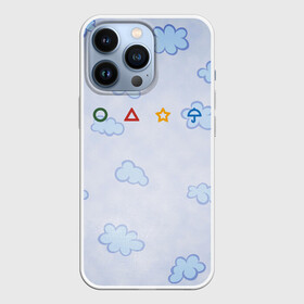 Чехол для iPhone 13 Pro с принтом Ojingeo geim   Облака в Петрозаводске,  |  | game | korea | netflix | ojingeo | ojingeo geim | squid | squid game | игра в кальмара | кальмар | корея | облака | фигуры