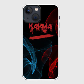 Чехол для iPhone 13 mini с принтом Karma, No Fun в Петрозаводске,  |  | karma | neon | no fun | nofun | smoke | настроение | питер