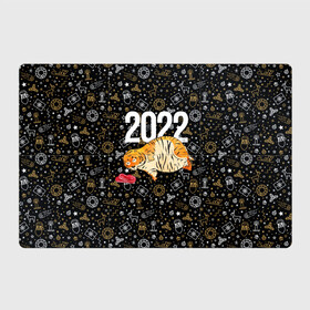 Магнитный плакат 3Х2 с принтом Ленивый толстый тигр в Петрозаводске, Полимерный материал с магнитным слоем | 6 деталей размером 9*9 см | Тематика изображения на принте: 2022 | год тигра | новый год | новый год 2022 | символ года | тигр | тигренок | тигрица | тигры