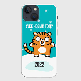 Чехол для iPhone 13 mini с принтом Уже новый год в Петрозаводске,  |  | 2022 | год тигра | новый год | новый год 2022 | символ года | тигр | тигренок | тигрица | тигры