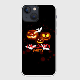 Чехол для iPhone 13 mini с принтом Кровавый Halloween в Петрозаводске,  |  | Тематика изображения на принте: halloween | день всех святых | кровь | летучая мышь | тыква | хэллоуин