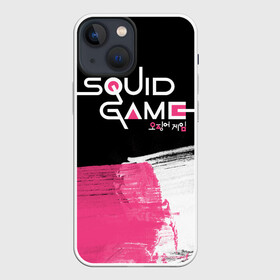 Чехол для iPhone 13 mini с принтом SQUID GAME (LOGO) в Петрозаводске,  |  | squid game | игра | игра в кальмара | кальмар | сериал