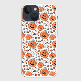 Чехол для iPhone 13 mini с принтом Patern Halloween 17 в Петрозаводске,  |  | 31 | bones | holiday | skull | spider | witches