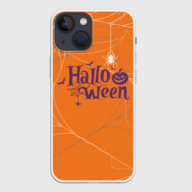 Чехол для iPhone 13 mini с принтом ПАУТИНКА НА ХЭЛЛОУИН в Петрозаводске,  |  | halloween | haloween | пауки | паутина | паутинка | паучки | хеллоин | хеллоуин | хелоин | хелоуин | хэллоин | хэллоуин | хэлоин | хэлоуин