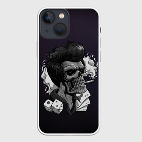 Чехол для iPhone 13 mini с принтом Элвис жив в Петрозаводске,  |  | halloween | арт | графика | зомби | мистика | праздник | ужасы | хэллоуин | череп