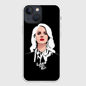 Чехол для iPhone 13 mini с принтом Lana Black в Петрозаводске,  |  | lana del ray | pop music | исполнитель | исполнительница | лана дел рэй | музыка | поп | попса