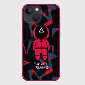 Чехол для iPhone 13 mini с принтом треугольник   Игра в кальмара в Петрозаводске,  |  | among us | squid game | выживание | игра в кальмара | кальмар | корейский | корея | хван чжун хо | чо сан