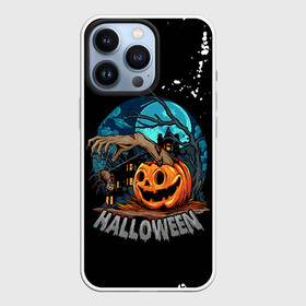 Чехол для iPhone 13 Pro с принтом Ужасная ночь в Петрозаводске,  |  | Тематика изображения на принте: halloween | арт | графика | мистика | паук | праздник | тыква | ужасы | хэллоуин