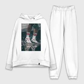 Женский костюм хлопок Oversize с принтом air jordan painting в Петрозаводске,  |  | air | art | basketball | hip hop | jordan | rap | sneaker | sport | streetwear | баскетбол | джордан | джорданы | искусство | рэп | спорт | улица | хип хоп