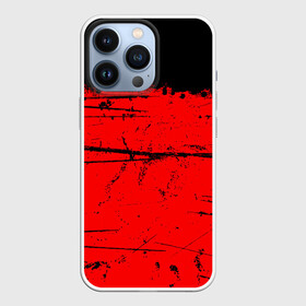 Чехол для iPhone 13 Pro с принтом КРАСНЫЙ ГРАНЖ | RED GRUNGE в Петрозаводске,  |  | grunge | red | брызги | брызги краски | гранж | краска | краска и ничего лишнего | красная краска | красный | пятна | разводы | черно красный