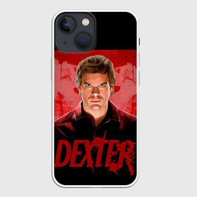 Чехол для iPhone 13 mini с принтом Dexter Декстер портрет постер в Петрозаводске,  |  | blood | dexter | dexter morgan | декстер | кровь | майами | мясник | постер | правосудие | судмедэксперт