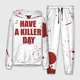 Женский костюм 3D (с толстовкой) с принтом blood have a killer day Dexter в Петрозаводске,  |  | blood | dexter | have a killer day | брызги крови | декстер | кровь | правосудие декстера | хэллоуин