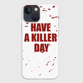 Чехол для iPhone 13 mini с принтом blood have a killer day Dexter в Петрозаводске,  |  | blood | dexter | have a killer day | брызги крови | декстер | кровь | правосудие декстера | хэллоуин