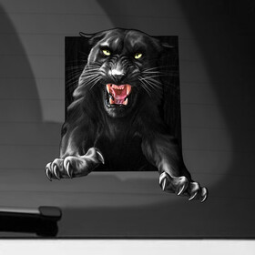 Наклейка на автомобиль с принтом Black panther черная пантера в Петрозаводске, ПВХ |  | Тематика изображения на принте: black panther | зверь | злая | красивая кошка | прыгает | хищник | черная пантера