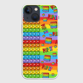 Чехол для iPhone 13 mini с принтом POP IT СМАЙЛЫ в Петрозаводске,  |  | pop it | popit | simple dimpl | антистресс | игрушка | поп ит | попит | пузырчатая плёнка | пупырка | симпл димпл | симплдимпл