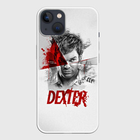 Чехол для iPhone 13 с принтом Dexter Правосудие Декстера в Петрозаводске,  |  | darkly dreaming dexter | dexter | dexter morgan | декстер | декстер морган | дремлющий демон декстера | кровь | майами | постер | правосудие декстера | судмедэксперт