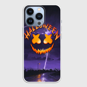 Чехол для iPhone 13 Pro с принтом ХЕЛЛОУИН НОЧЬ   HALLOWEEN NIGHT MARSHMELLO в Петрозаводске,  |  | Тематика изображения на принте: bats | bones | ghost | halloween | marshmello | pumpkin | skull | кости | летучие мыши | маршмелло | приведение | призрак | скелет | тыква | хеллоуин | хоррор | хэллоуин