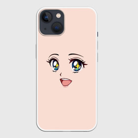 Чехол для iPhone 13 с принтом милое аниме лицо в Петрозаводске,  |  | anime | аниме | лицо | смайлик | улыбка