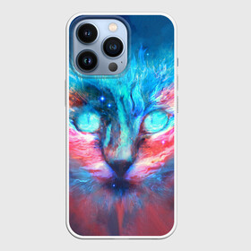 Чехол для iPhone 13 Pro с принтом ВСЕЛЕНСКИЙ КОТ в Петрозаводске,  |  | animals | astronomy | cat | night | space | stars | голова | домашние | животные | звезды | зверь | космос | кот | котик | лицо | небо | пушистый