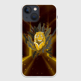 Чехол для iPhone 13 mini с принтом Золотой тигр 2022 в Петрозаводске,  |  | 2022 | год тигра | новый год | новый год 2022 | символ года | тигр | тигренок | тигрица | тигры