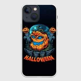 Чехол для iPhone 13 mini с принтом Ночь ужасов в Петрозаводске,  |  | halloween | арт | графика | мистика | праздник | тыква | ужасы | хэллоуин