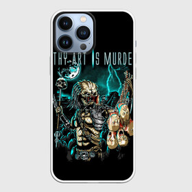 Чехол для iPhone 13 Pro Max с принтом Thy Art Is Murder   Human Target в Петрозаводске,  |  | Тематика изображения на принте: death metal | deathcore | thy art is murder | группы | дэткор | метал | музыка | рок | хищник