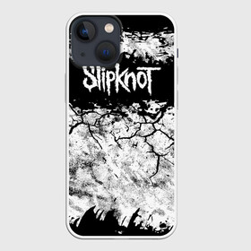 Чехол для iPhone 13 mini с принтом Надпись Слипкнот Рок Группа ЧБ | Slipknot в Петрозаводске,  |  | grunge | logo | metal | music | rock | slipknot | брызги | гранж | группа | капли | козел | краски | логотип | металл | музыка | надпись | полосы | потертости | рок | слипкнот | точки | трещины | узор | цифры