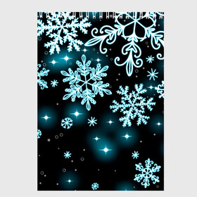 Скетчбук с принтом Космические снежинки в Петрозаводске, 100% бумага
 | 48 листов, плотность листов — 100 г/м2, плотность картонной обложки — 250 г/м2. Листы скреплены сверху удобной пружинной спиралью | christmas | happy new year | merry christmas | neon | new year | snow | snowflakes | winter | декабрь | звезды | зима | зимний орнамент | зимний узор | зимняя ночь | неоновый | новогодний принт | новогодняя ночь | новый год | ночь | подарок