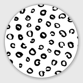 Круглый коврик для мышки с принтом Леопардовый окрас в Петрозаводске, резина и полиэстер | круглая форма, изображение наносится на всю лицевую часть | дизайнерский | животные | леопард | паттерн | полный принт | тренд | фул
