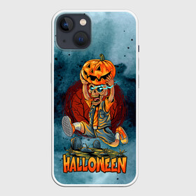 Чехол для iPhone 13 с принтом Ночной спринт в Петрозаводске,  |  | halloween | арт | графика | мистика | праздник | скелет | тыква | ужасы | хэллоуин | череп